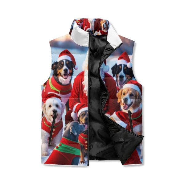 Unisex Lightweight All Over Printing Stand Collar Zip Up Puffer Vest