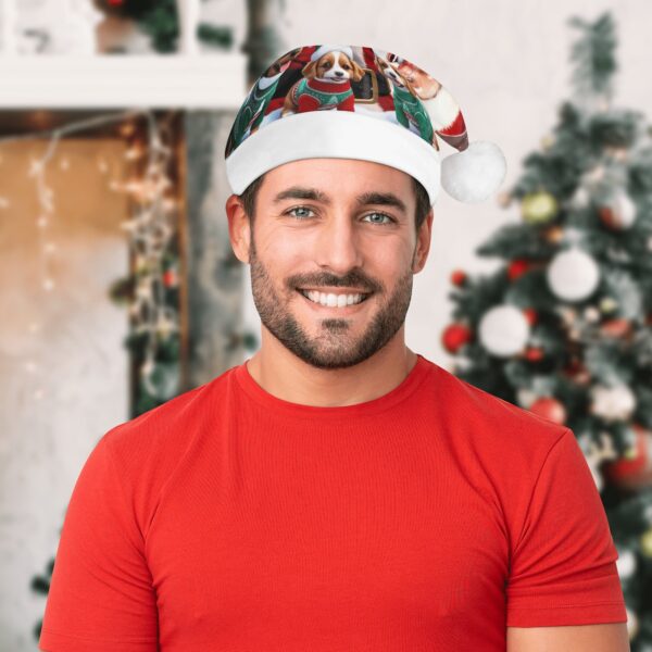 All Over Print Unisex Christmas Santa Hats - Image 4