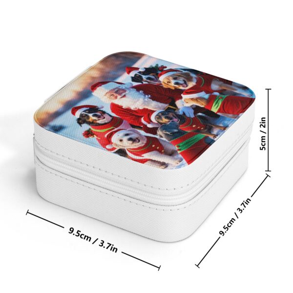 Personalized Square Jewelry Case Display Box with Zipper - Image 2