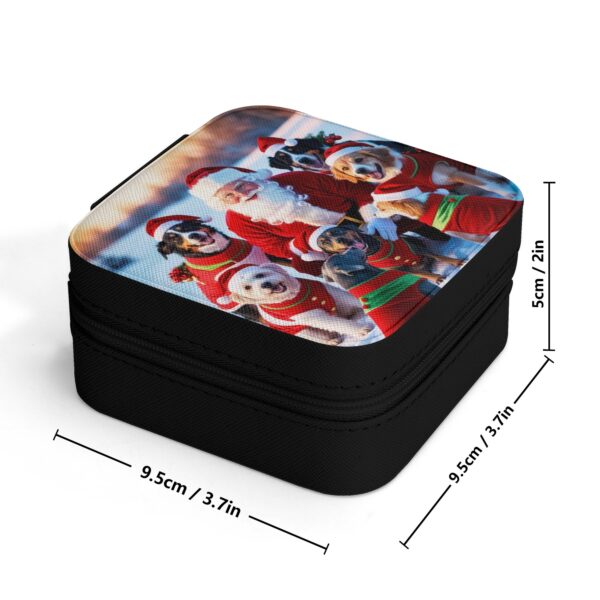 Personalized Square Jewelry Case Display Box with Zipper - Image 4