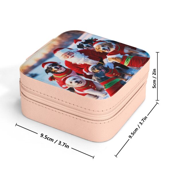 Personalized Square Jewelry Case Display Box with Zipper - Image 6