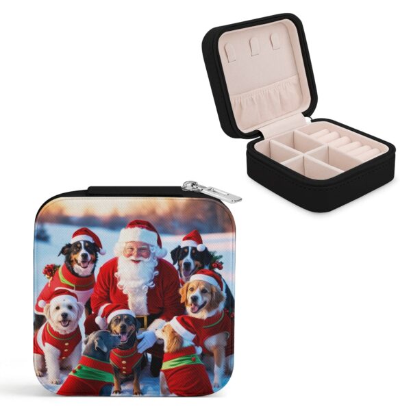 Personalized Square Jewelry Case Display Box with Zipper - Image 3