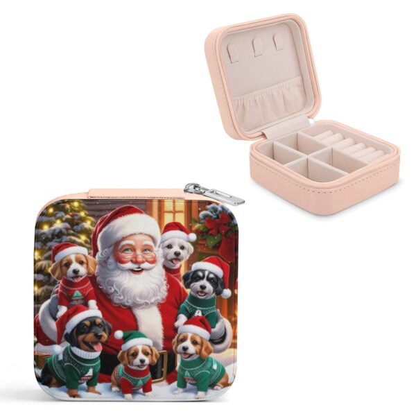 Personalized Square Jewelry Case Display Box with Zipper - Image 3