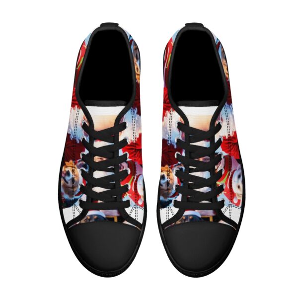 Women's Low Top Canvas Shoes - Customized Tongue - Image 2