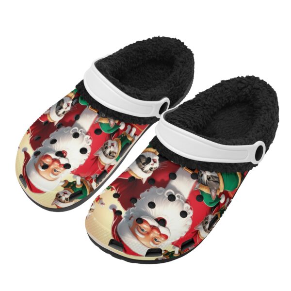 Adults Black Warm House Clog Winter Fur Lined Garden Slippers