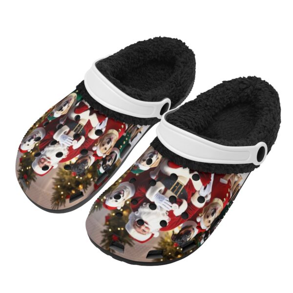 Adults Black Warm House Clog Winter Fur Lined Garden Slippers