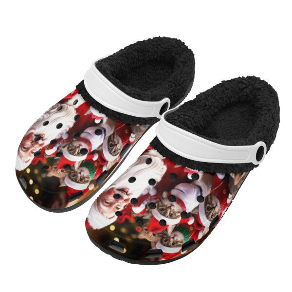 Adults Black Warm House Clog Winter Fur Lined Garden Slippers