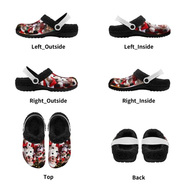 Adults Black Warm House Clog Winter Fur Lined Garden Slippers - Image 4