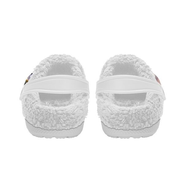 Adults White Warm House Clog Winter Fur Lined Garden Slippers - Image 7