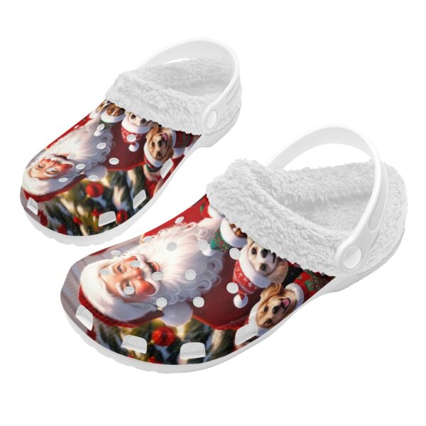 Adults White Warm House Clog Winter Fur Lined Garden Slippers - Image 8