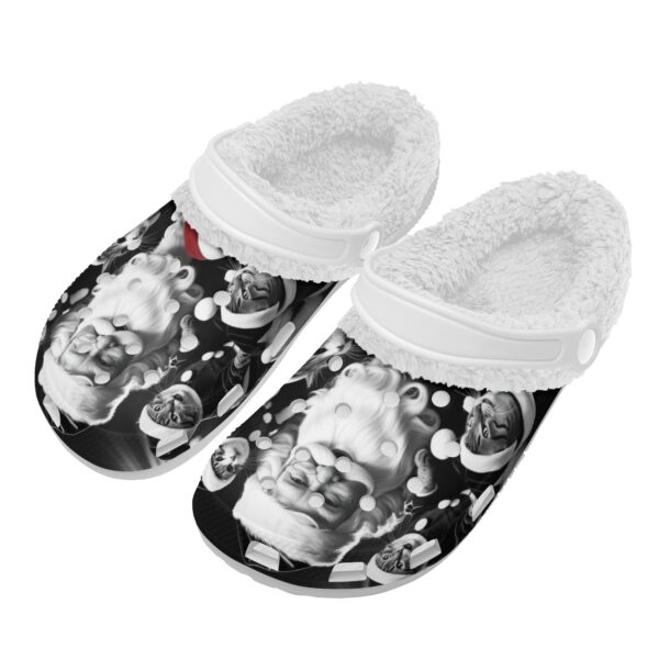 Adults White Warm House Clog Winter Fur Lined Garden Slippers