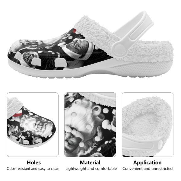 Adults White Warm House Clog Winter Fur Lined Garden Slippers - Image 4