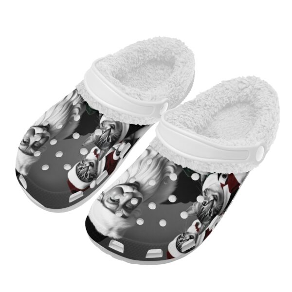 Adults White Warm House Clog Winter Fur Lined Garden Slippers