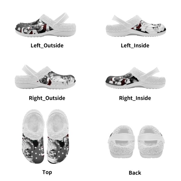 Adults White Warm House Clog Winter Fur Lined Garden Slippers - Image 5