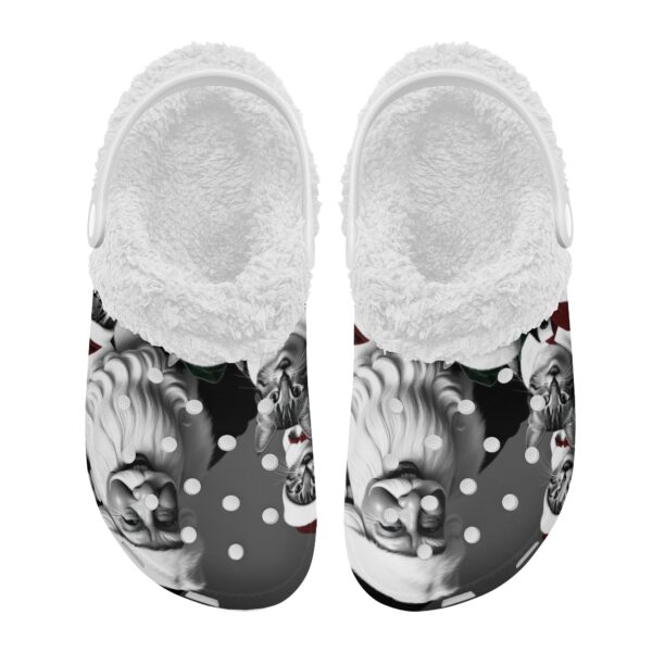 Adults White Warm House Clog Winter Fur Lined Garden Slippers - Image 2