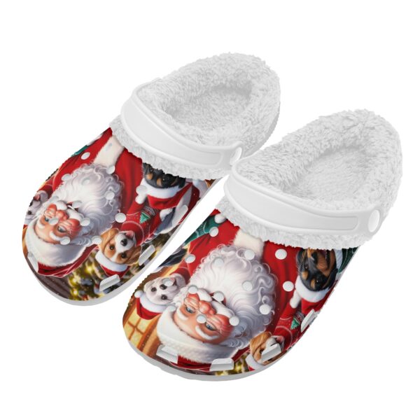 Adults White Warm House Clog Winter Fur Lined Garden Slippers