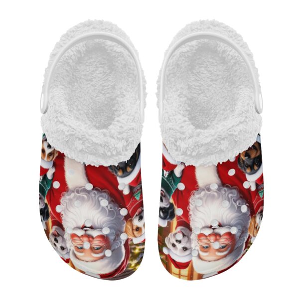 Adults White Warm House Clog Winter Fur Lined Garden Slippers - Image 2