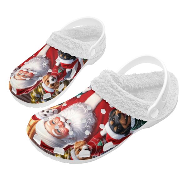 Adults White Warm House Clog Winter Fur Lined Garden Slippers - Image 3