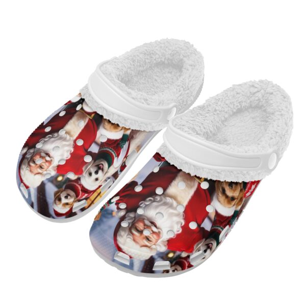 Adults White Warm House Clog Winter Fur Lined Garden Slippers