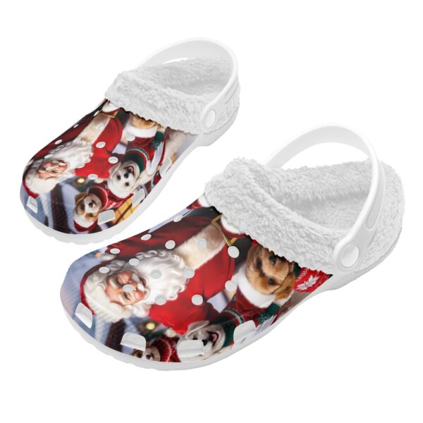 Adults White Warm House Clog Winter Fur Lined Garden Slippers - Image 3