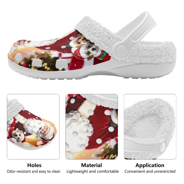 Adults White Warm House Clog Winter Fur Lined Garden Slippers - Image 4