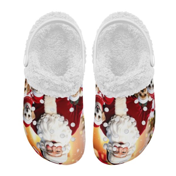 Adults White Warm House Clog Winter Fur Lined Garden Slippers - Image 2