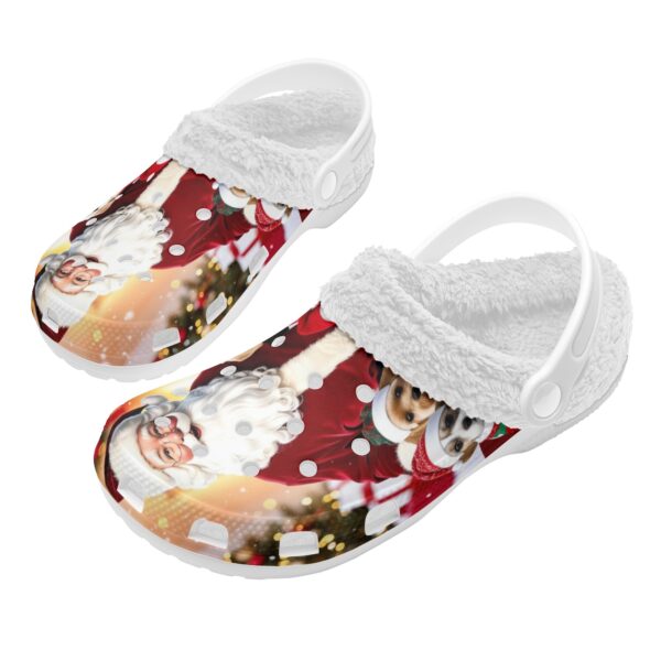 Adults White Warm House Clog Winter Fur Lined Garden Slippers - Image 3