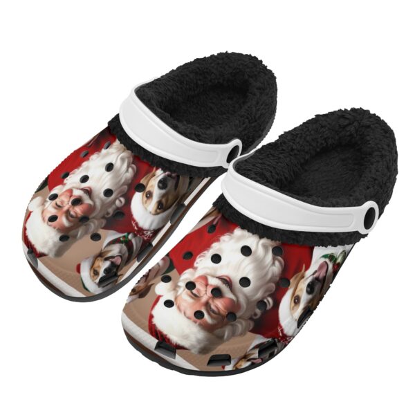 Adults Black Warm House Clog Winter Fur Lined Garden Slippers