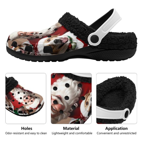 Adults Black Warm House Clog Winter Fur Lined Garden Slippers - Image 3