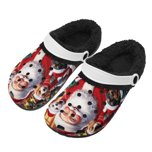 Adults Black Warm House Clog Winter Fur Lined Garden Slippers