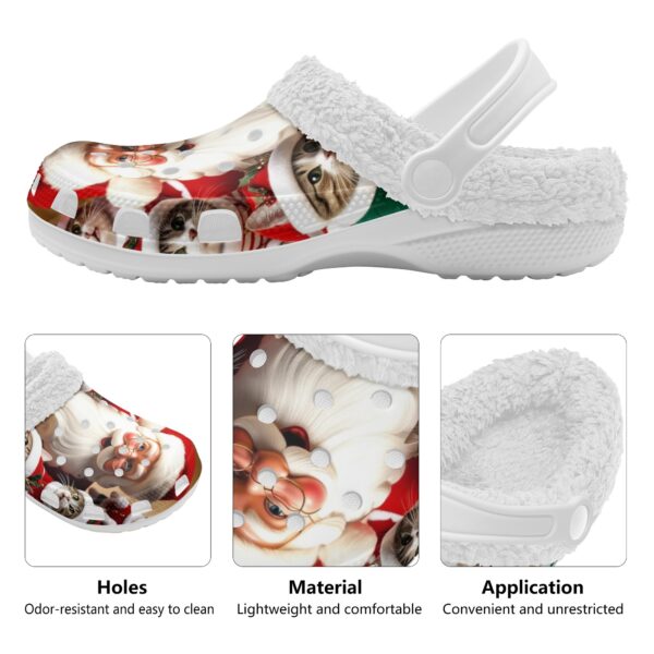 Adults White Warm House Clog Winter Fur Lined Garden Slippers - Image 4