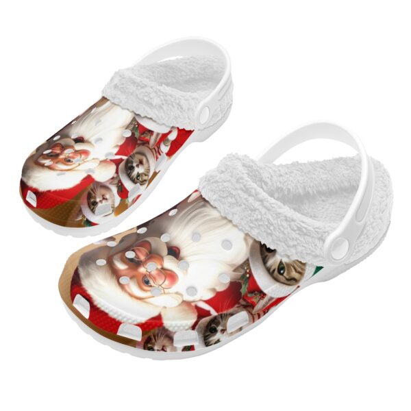 Adults White Warm House Clog Winter Fur Lined Garden Slippers - Image 3