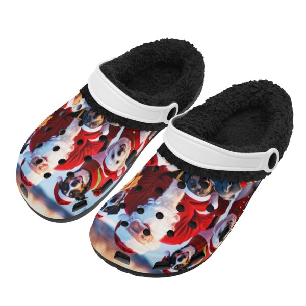 Adults Black Warm House Clog Winter Fur Lined Garden Slippers