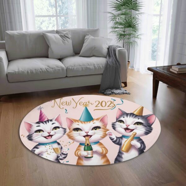 Round Fannel Door Mat  2 Sizes for Bedroom