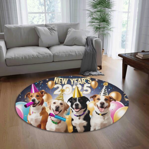 Custom Round Fannel Door Mat Housewarming Gift 2 Sizes for Bedroom