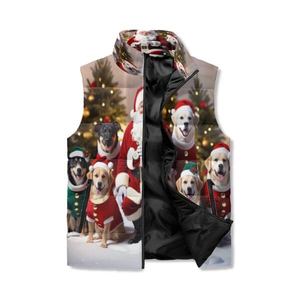 Unisex Lightweight All Over Printing Stand Collar Zip Up Puffer Vest - Image 2