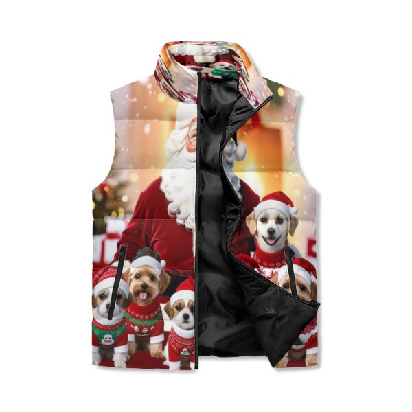 Unisex Lightweight All Over Printing Stand Collar Zip Up Puffer Vest - Image 2