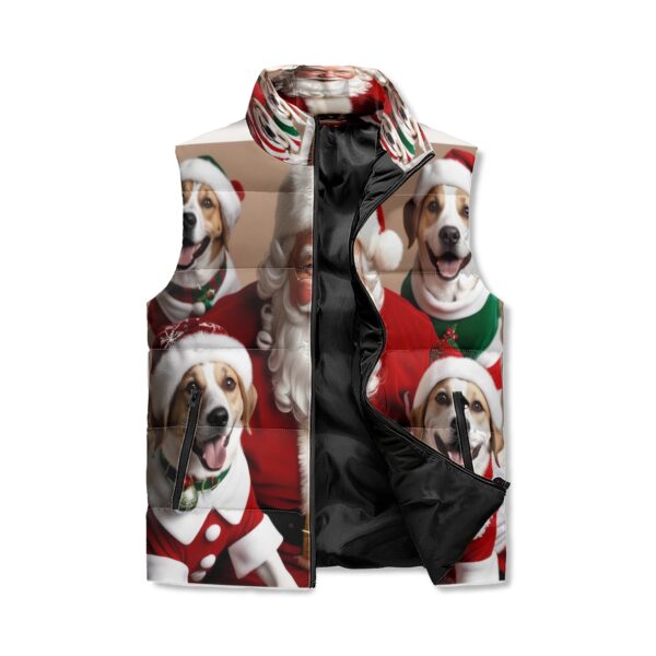 Unisex Lightweight All Over Printing Stand Collar Zip Up Puffer Vest - Image 2