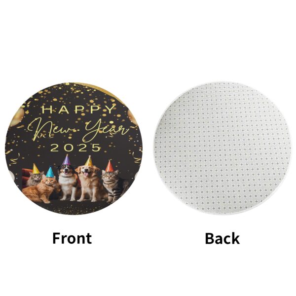 Custom Round Fannel Door Mat Housewarming Gift 2 Sizes for Bedroom - Image 2