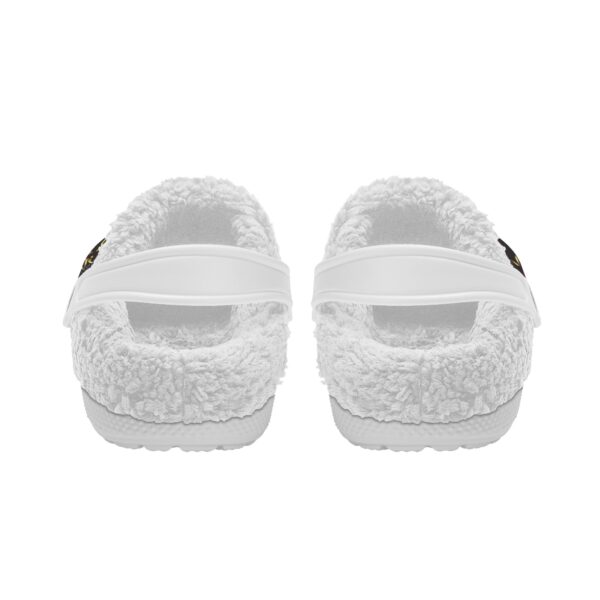 Adults White Warm House Clog Winter Fur Lined Garden Slippers - Image 3