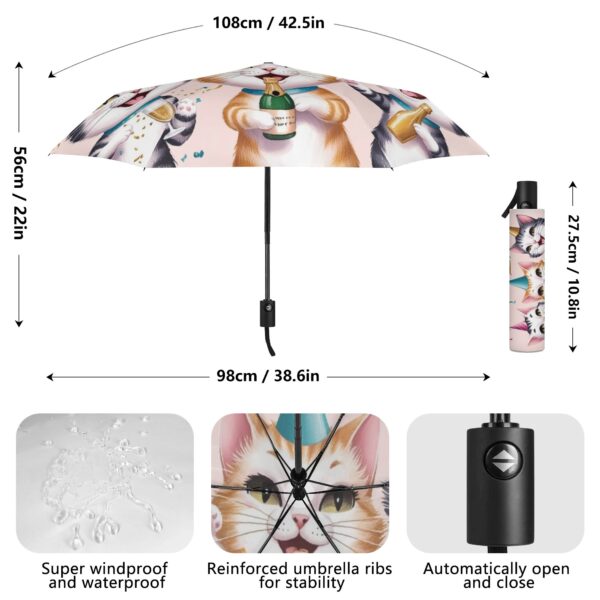 Lightweight Auto Open & Close Umbrella Printing Outside - Image 2