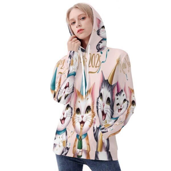 Women's All Over Print Warm Velvets Pair Of Hoodie - Image 5