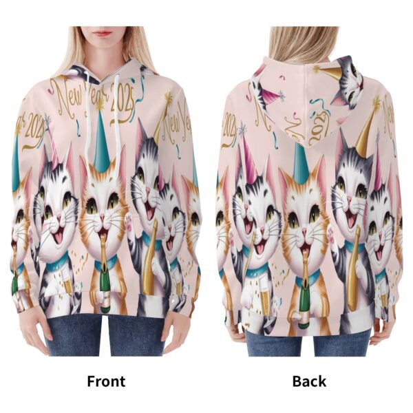 Women's All Over Print Warm Velvets Pair Of Hoodie - Image 6