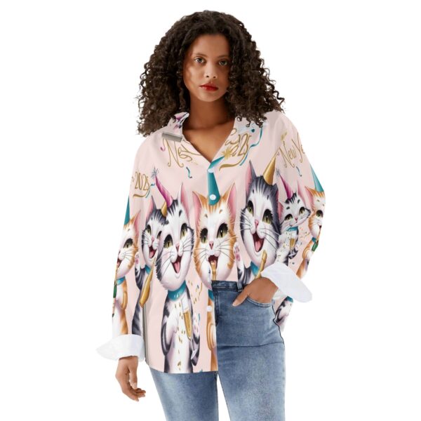 Women's Casual Long Sleeve Button Down Shirt - Image 3