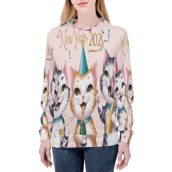 Women's All Over Print Crew Neck Streetwear Sweatshirt - Image 3