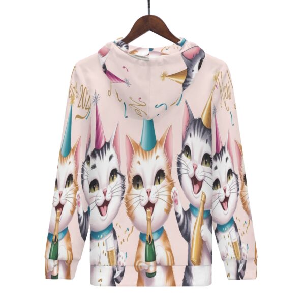 Women's All Over Print Classic Zip Up Hoodie Warm Jacket - Image 7