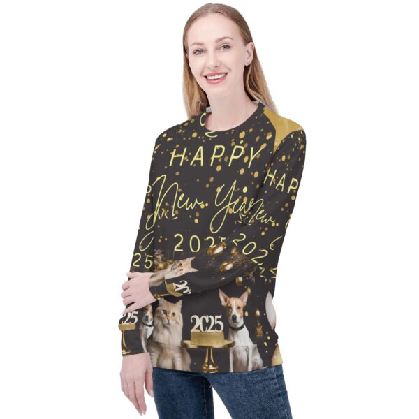 Women's All Over Print Crew Neck Streetwear Sweatshirt - Image 5