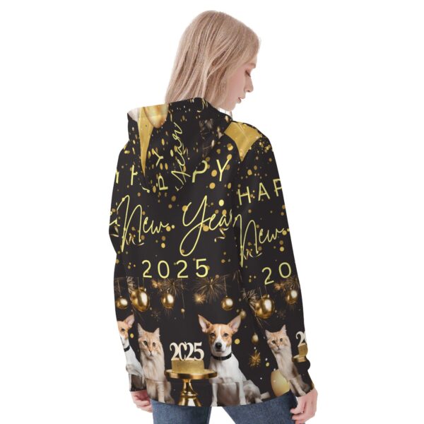 Women's All Over Print Warm Velvets Pair Of Hoodie - Image 4