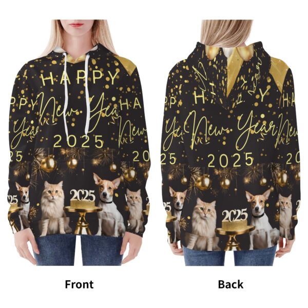 Women's All Over Print Warm Velvets Pair Of Hoodie - Image 6