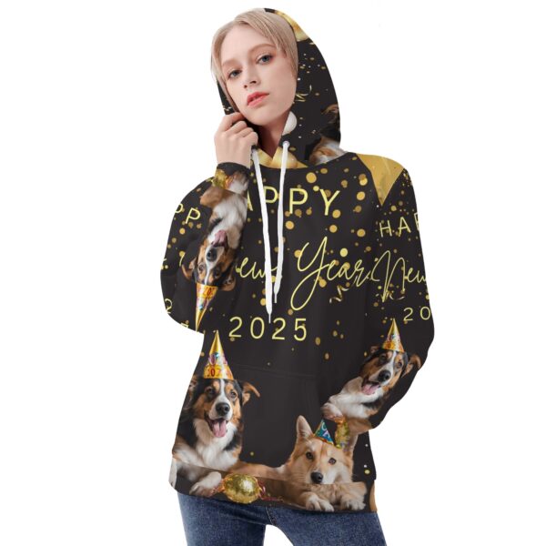 Women's All Over Print Warm Velvets Pair Of Hoodie - Image 5